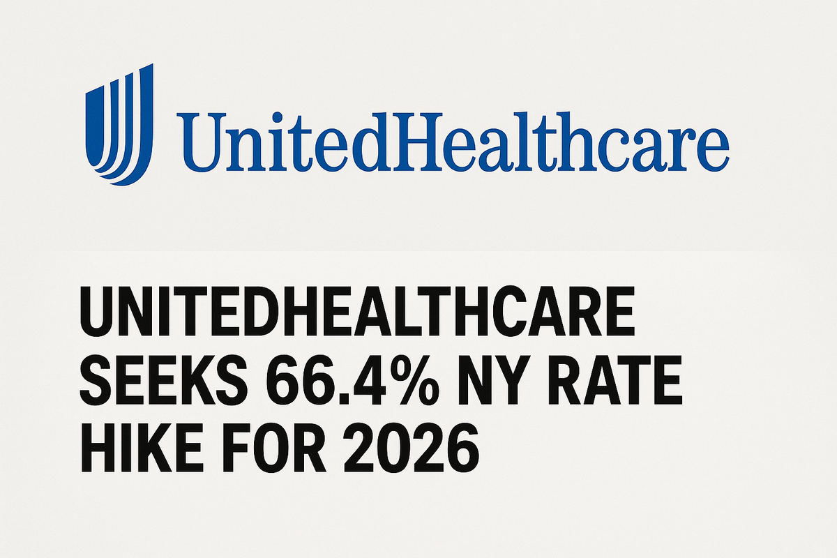 UnitedHealthcare Seeks 66.4% NY Rate Hike for 2026