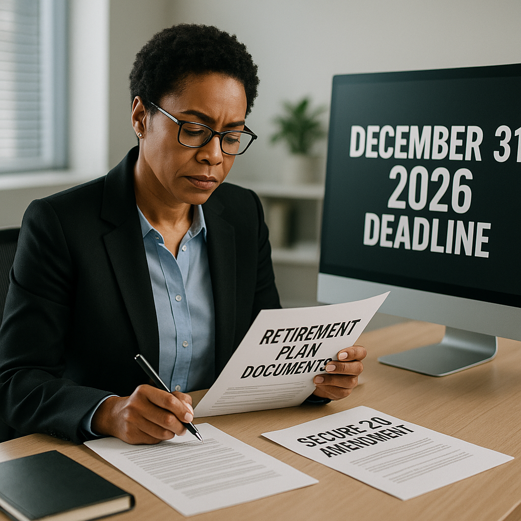 Employers Must Amend Retirement Plans by December 31, 2026