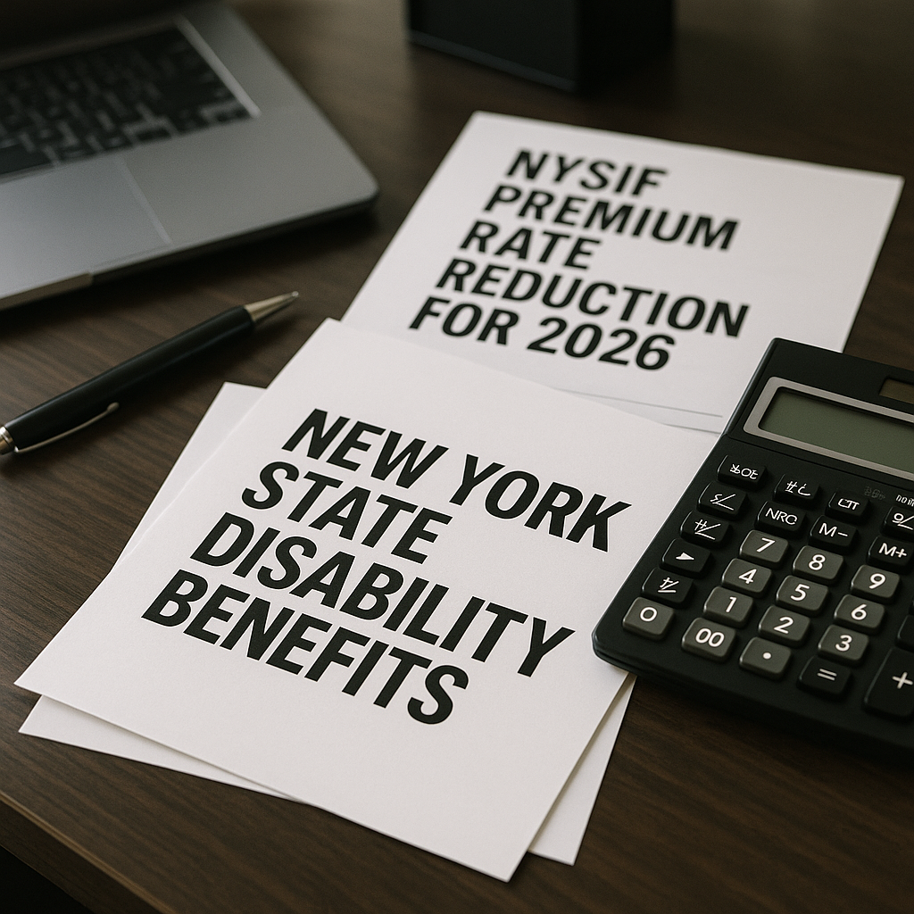 NYSIF Disability Benefits Rate Decreases 28% for 2026