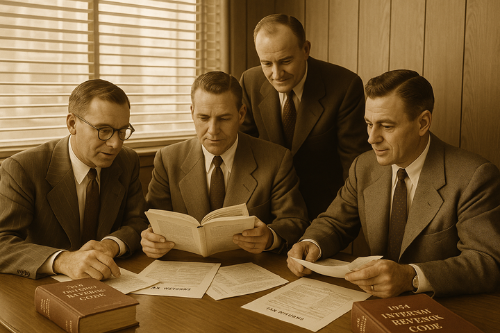 Professional illustration for article: How the 1954 Tax Code Created Modern Health Benefits