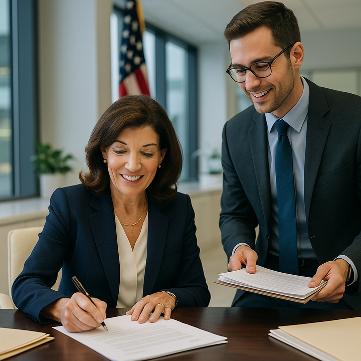 Professional illustration for article: New York Bans Training Repayment Agreements Effective Immediately