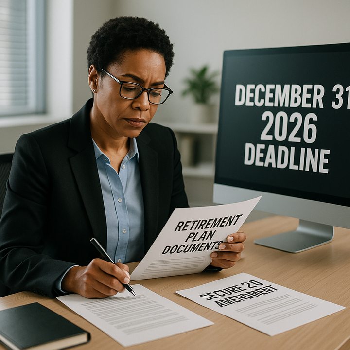 Professional illustration for article: Employers Must Amend Retirement Plans by December 31, 2026